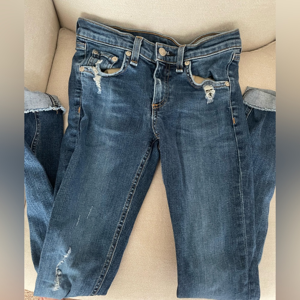 rag & bone distressed skinny jeans size 25